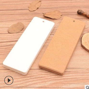 Креативная закладка, ручная роспись, пустая закладка с закругленными углами, DIY из крафт-бумаги