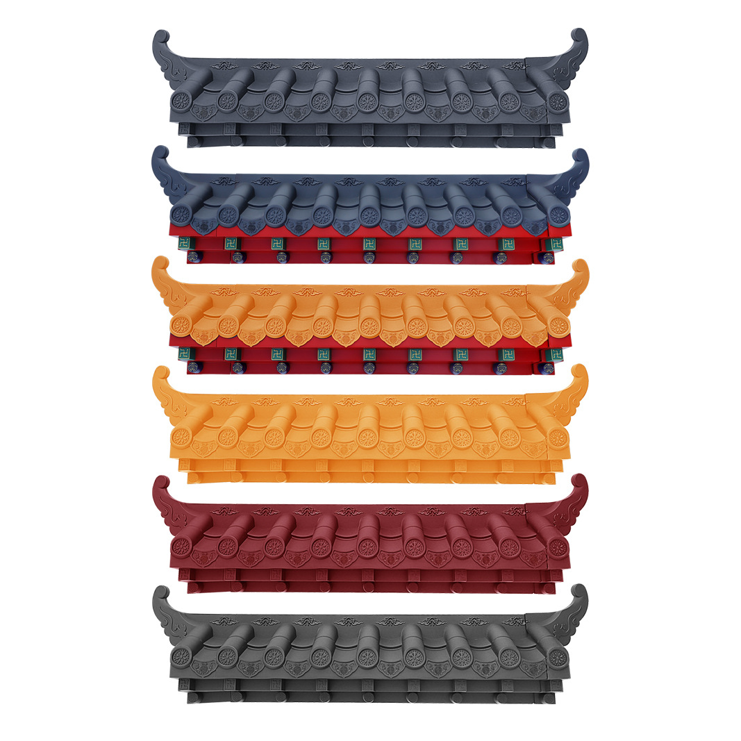 Небольшой очень толстый безрамочный плиточный смоляной декор Хуэйчжоу античный рельефный карниз для китайского уличного окна дождевое покрытие настенное украшение