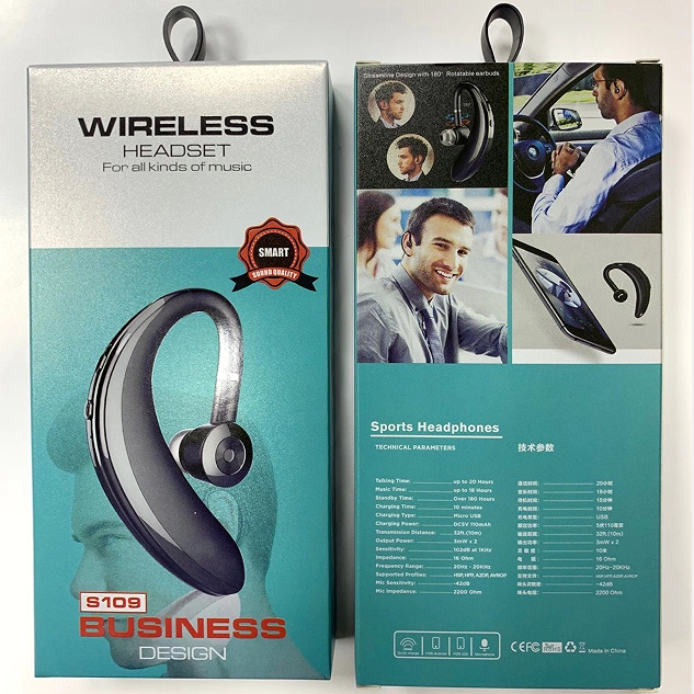 Spot box color box 163 wireless Bluetooth headset 165 sports headset S109 gift Bluetooth headset box