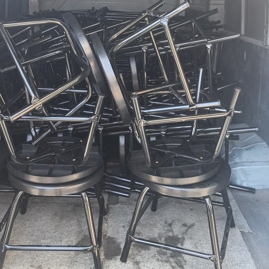 Black Anti-static 45 ㎝ High Reinforced Anti-static Round Stool Workshop Anti-static Iron Chair Stool Steel Plastic Chair