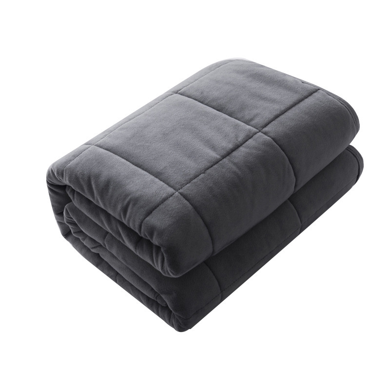 Casual Style Dark Gray Air Conditioning Quilt Household Cotton Crystal Velvet Mattress Custom Crystal Velvet Gravity Blanket