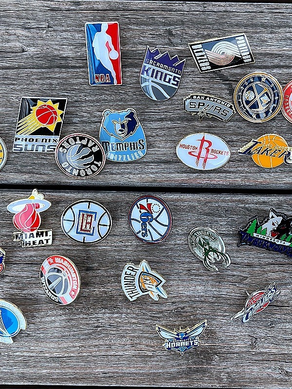 Basketball Souvenir Badge Brooch Lakers Warriors Bucks Nets Clippers Surrounding Gift Decorations