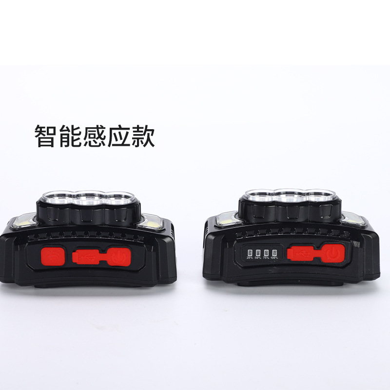 New Wave Sensor Headlight Cob Headlight Outdoor Cycling Light USB Charging Night Running Light Strong Light Work Headlight