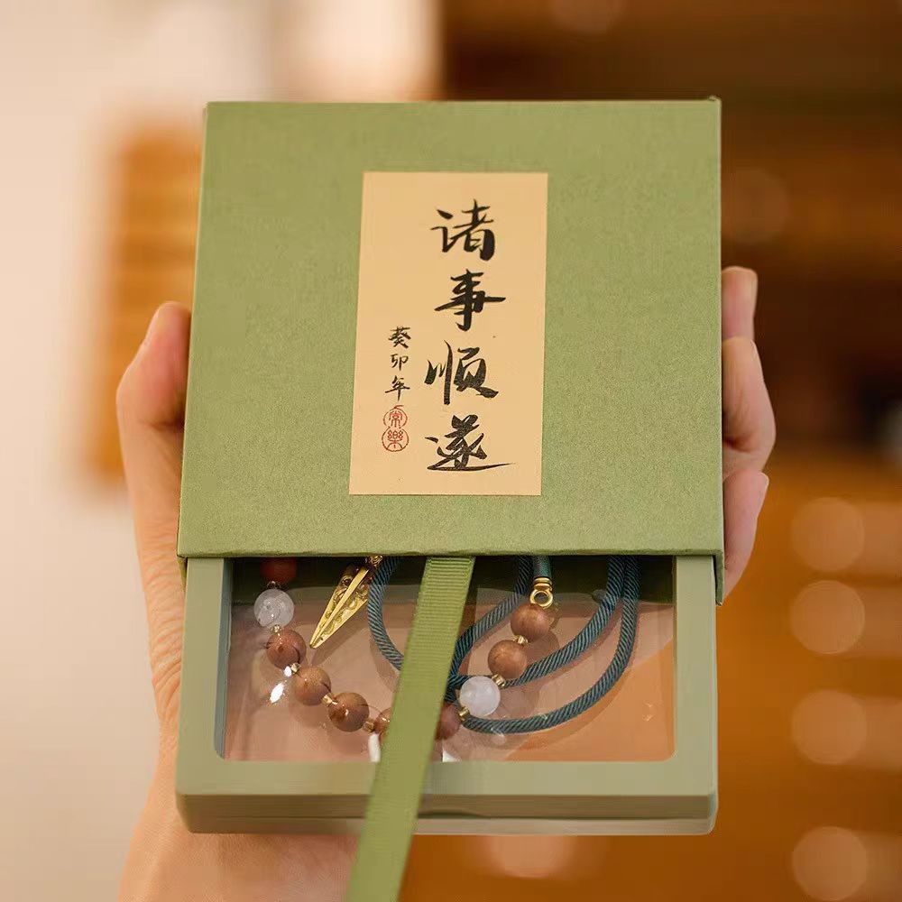 Упаковка для браслетов в стиле храма, оптовая продажа с наклейками