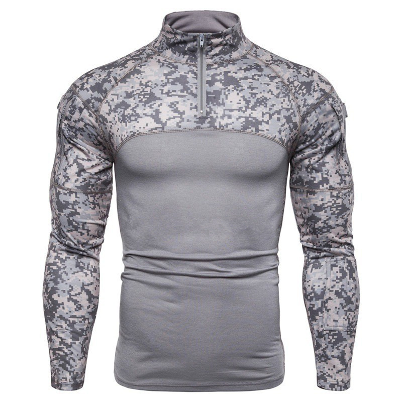 Outdoor Fitness Men's Summer Camouflage Long Sleeve T-Shirt Youth Tactical Clothing Frog