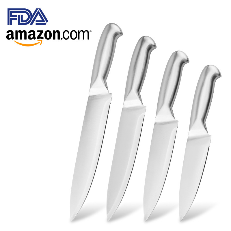 Hot-Selling Cross-Border Stainless Steel Chef's Knife and Table Knife Set for Western Cuisine, Kitchen Slicing, and Household Fruit Knife
