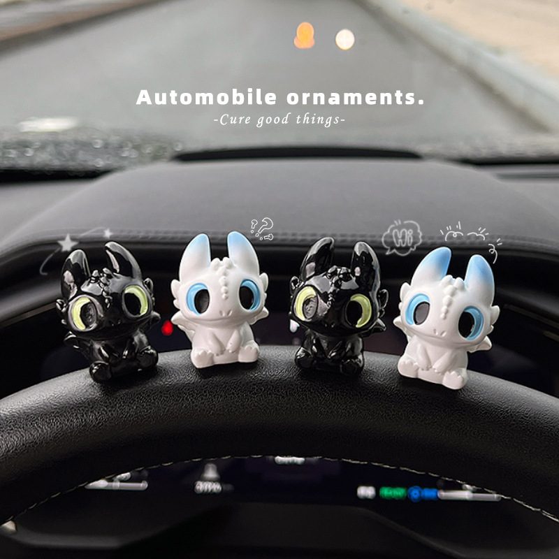 Car Interior Accessories Toothless Cute Doll Car Dashboard Toy Display Screen Night Demon Ornament