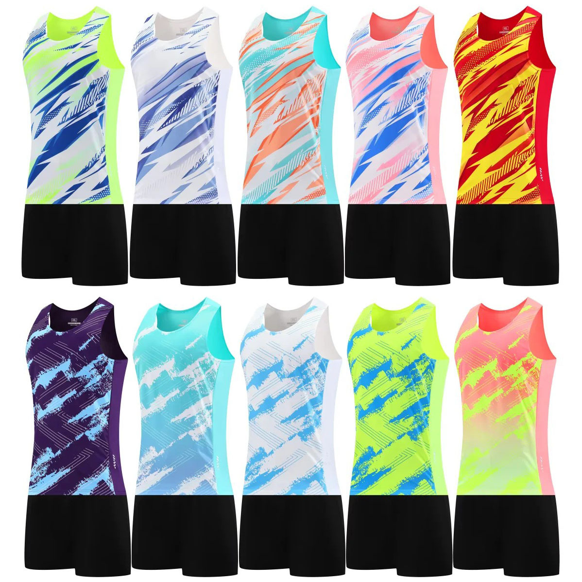 Детская спортивная одежда для легкой атлетики, комплект, мужская и женская тренировочная майка, шорты, марафонский бег, быстросохнущая спортивная одежда, команда для соревнований