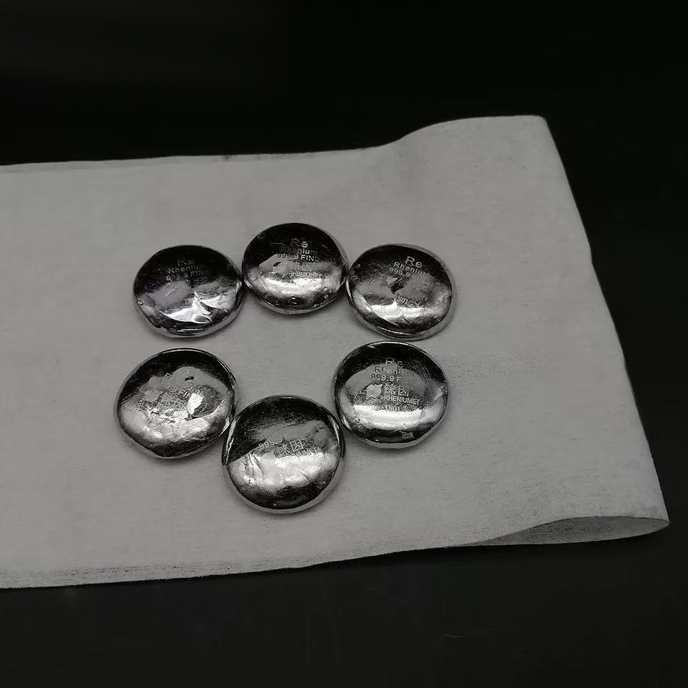 Factory Supply Re 100g High Purity Metal Re Ingot Re Melting Ingot Rare Refractory Metal Melting Beads Re9999