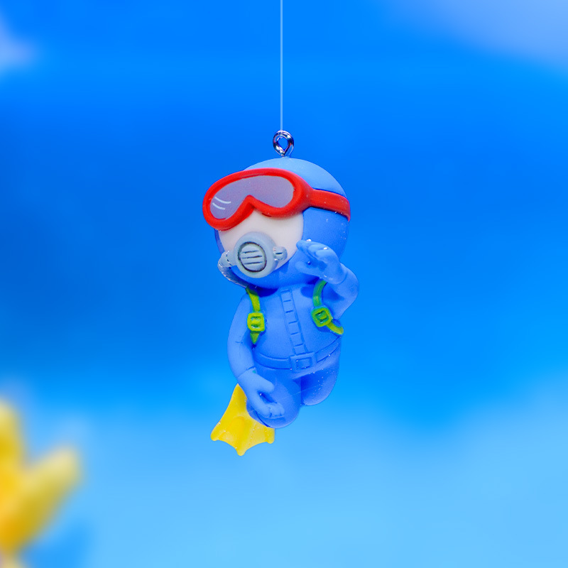 Explosive Blue Fat Diver Aquarium Pendant Fish Tank Landscape Decoration Decorations Floating Submerged in stock