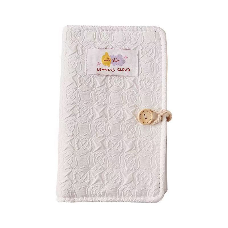 A6 Cash Savings Book, Small Chanel-Style Fabric High-Value Loose-Leaf Binder, Detachable for Storing Financial Receipts and Organizing