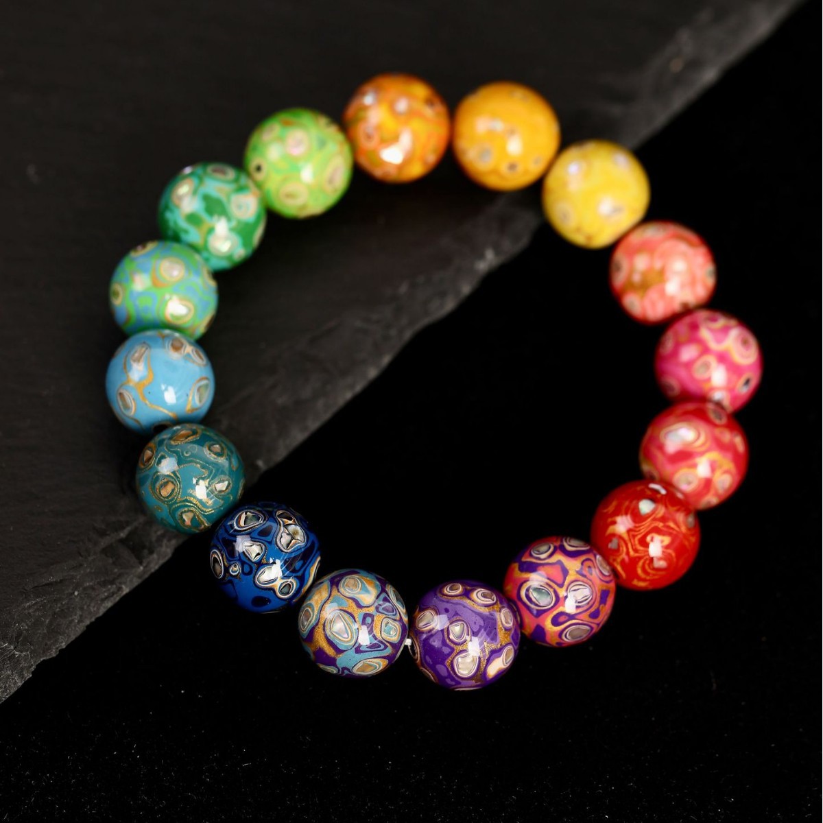 Лакированные бусины из нематериального культурного наследия, ручная работа, буддийские бусины,散珠,螺钿,多宝漆器 12