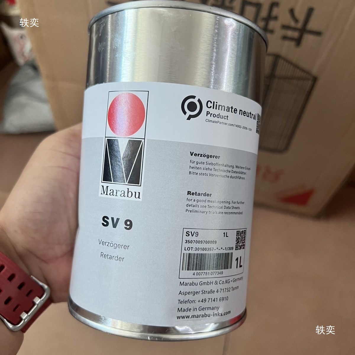 Marabu Ink Sv9 Special Slow Drying Thinner Screen Printing Pad Printing Oil Water Varnish Quick Drying Ink