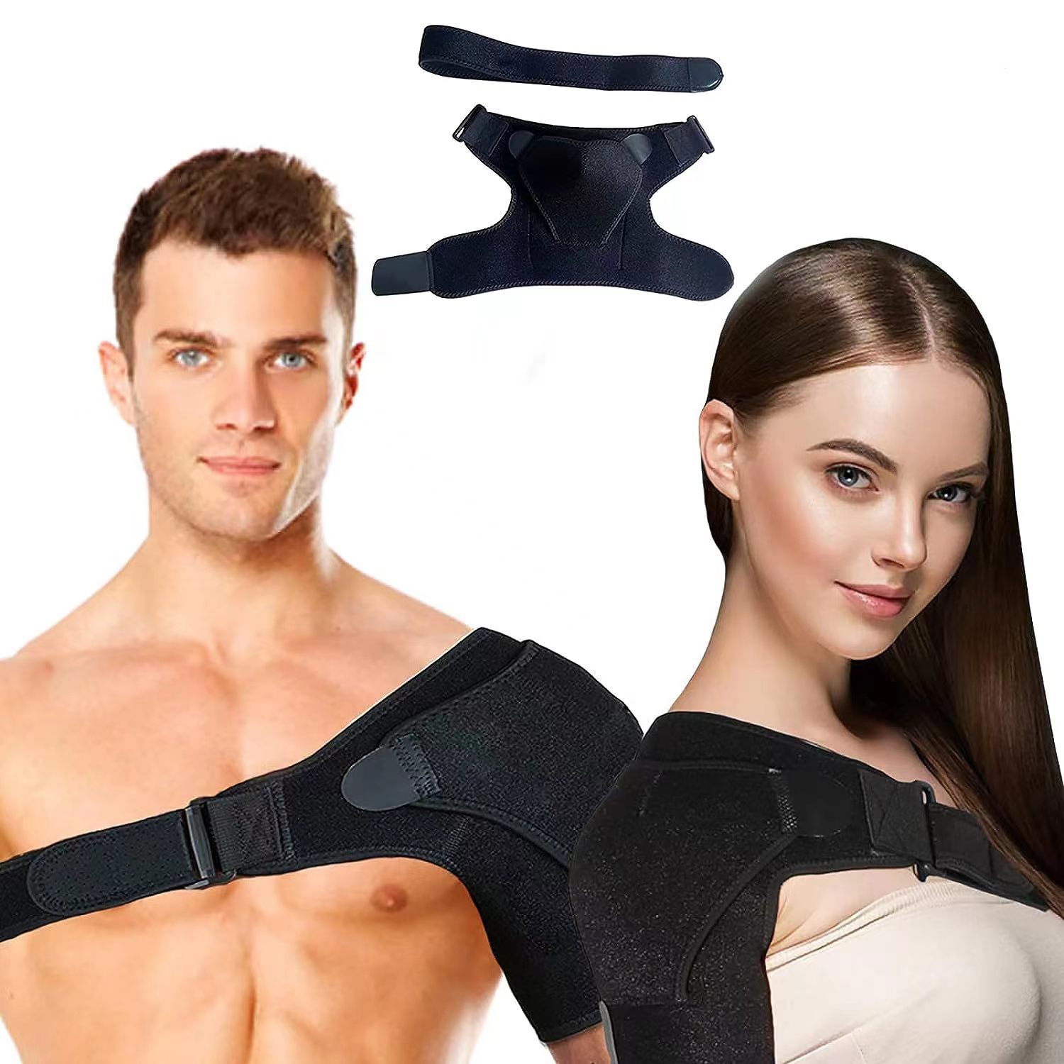 Cross-border Sports Shoulder Poulder Adjustable Pressure Left and Right Anti-strain Shoulder Poulder Belt Shoulder Fixer Ice Ware Shoulder Poulder