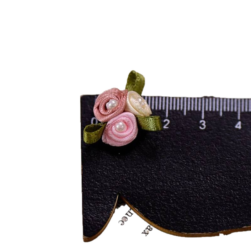 Ribbon Stereo Hand-Sewn Three-Color Small Flower Clothing Accessories Clothing Accessories Headdress Han Dynasty Handmade Appliqué Material