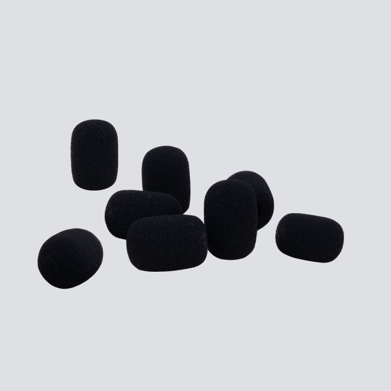 Little Bee Black Sponge Cover Headset Universal Head-Mounted Lavalier Microphone Sponge Cover Thickened Windproof Sponge