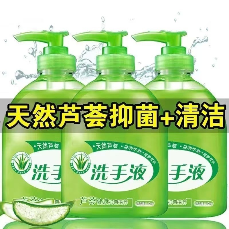 Aloe Vera Fragrance Hand Sanitizer 500g Fragrance Antibacterial Cleansing Moisturizing Press Bottle Children's Home Furnishing Wholesale