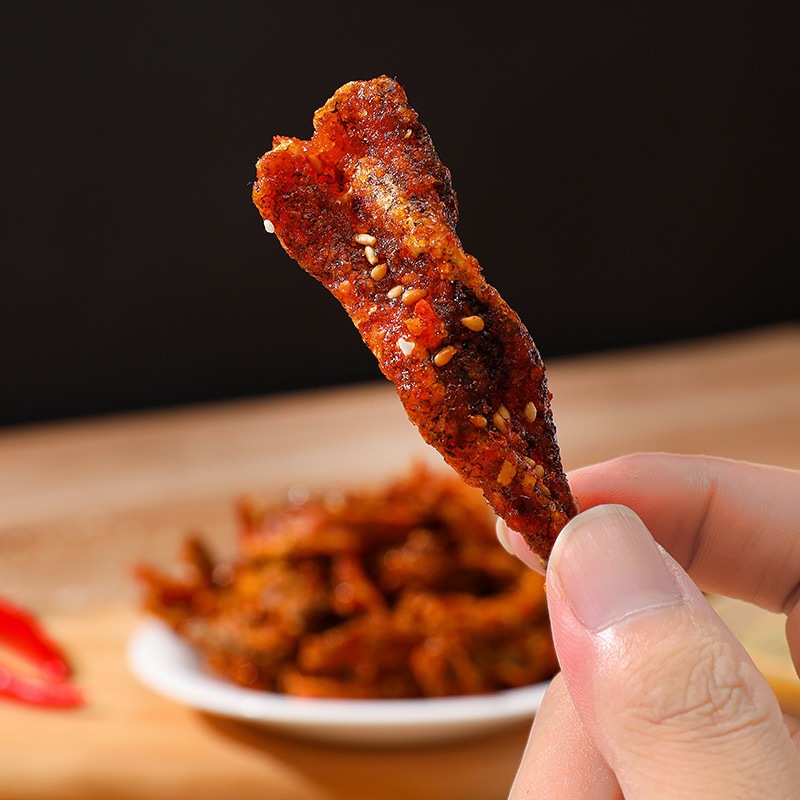 Crispy Fish Skin, Spicy Fish Skin Snacks, Sweet and Spicy Cod Skin Large Pack, Spicy Fish Skin Cold Dish, Dormitory Snacks Wholesale