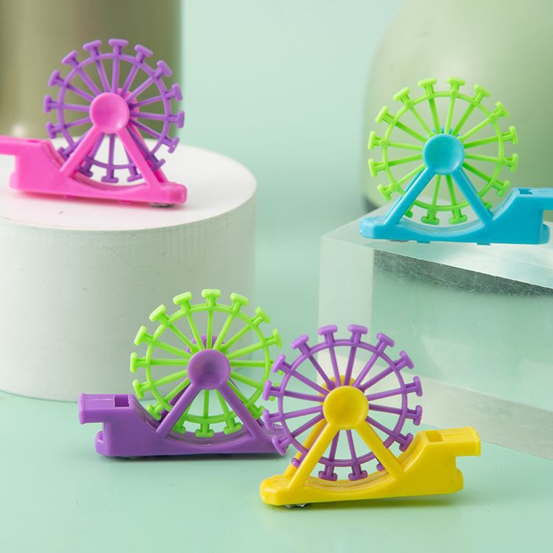 Cartoon Toys New Ferris Wheel Shape Whistle Creative Whistle Plastic Children's Fun Ordinary Small Toys Wholesale
