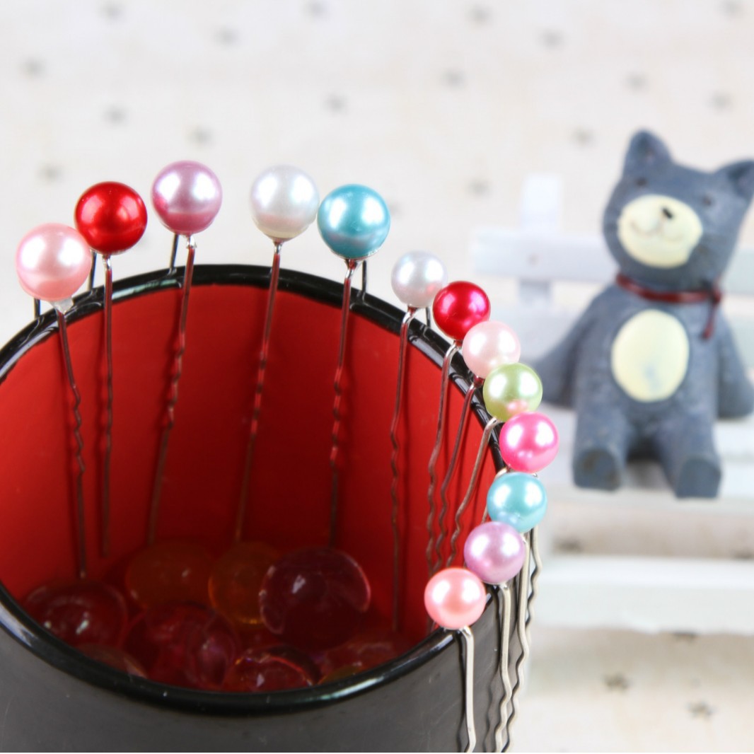 Korean-Style Bridal Jewelry Single Pearl U-Shaped Hairpin Hair Fork Updo Accessory Direct from Manufacturer Pearl Hair Accessory