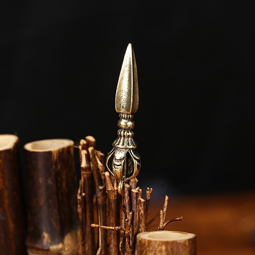 Imitation Brass Small Copper Vajra Pestle Vajra Demon-Slaying Pestle Protective Amulet Pendant Keychain Ornament