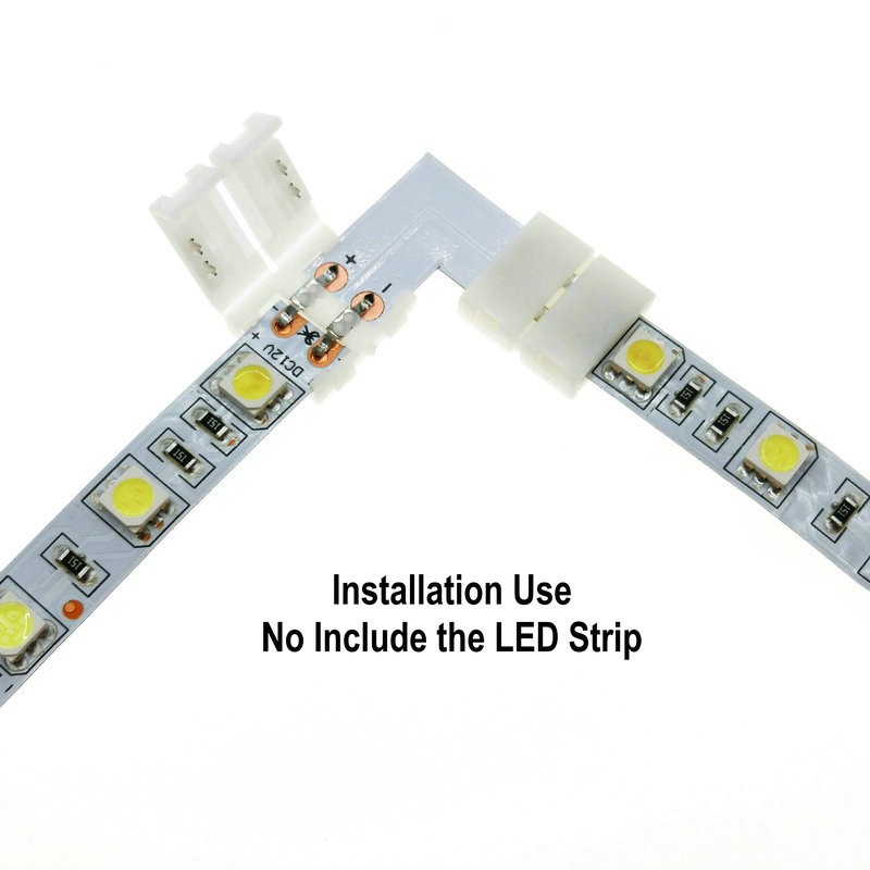 Manufacturer Led Solderless Buckle Light with Terminal Connector Rgb Colorful Adapter 5050 Light Strip 10mm Fast