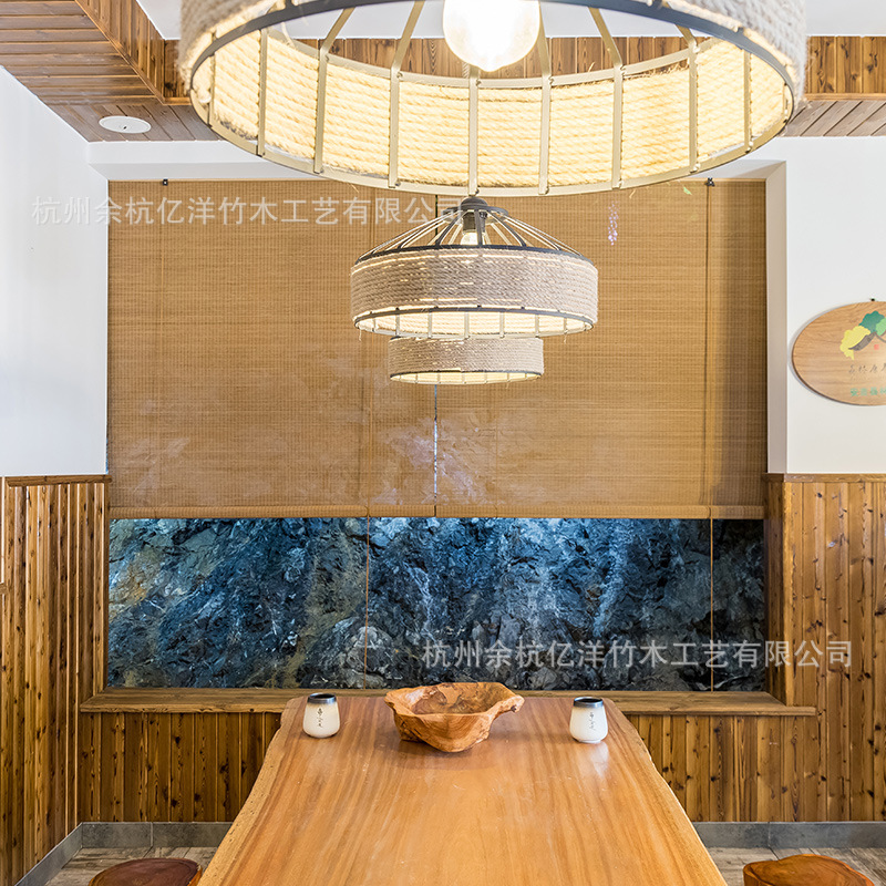 Bamboo Curtain Manufacturer Wholesale Customized Export Bamboo Roller Blinds Roman Blinds Roller Blinds Sunshades Carbonized Curtains Ceiling Curtains