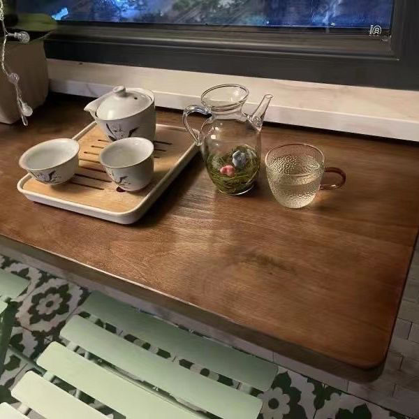 Solid Wood Wall-Mounted Folding Table, Wall Dining Table, Wall-Mounted Desk, Wall-Mounted Computer Desk, Wall-Mounted Bar Counter, Suspended Desk