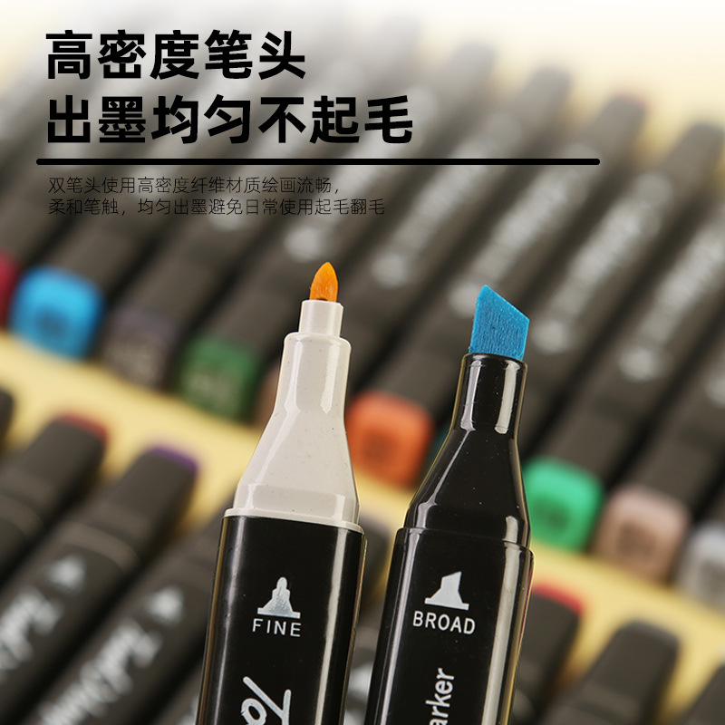 Wholesale touch double head marker pen alcohol oily watercolor pen children art special painting set factory
