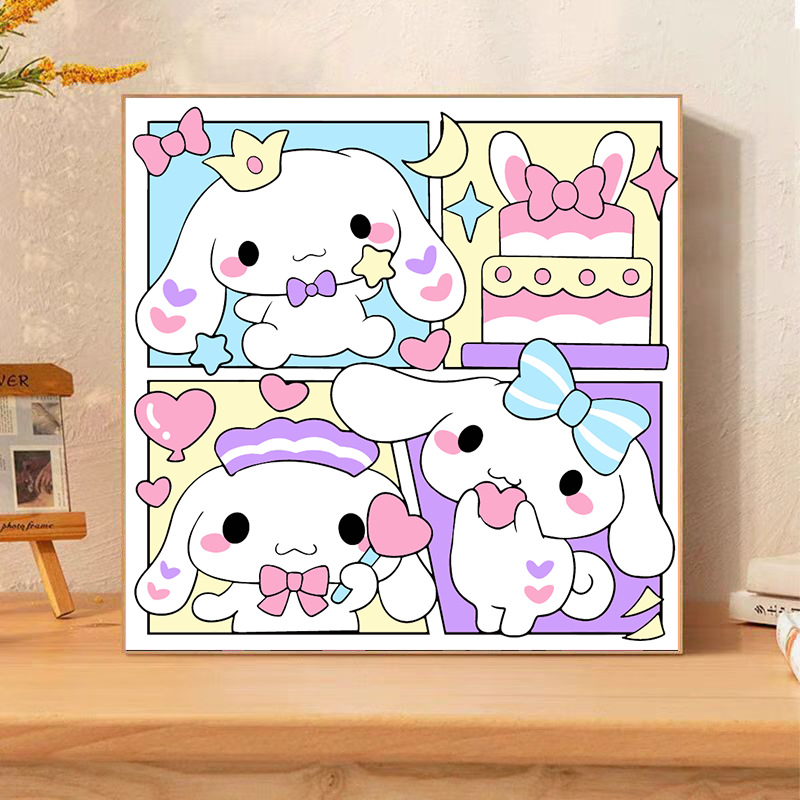 New Digital Oil Painting DIY Coloring Painting for Children, Cartoon Animation Coloring, Handmade Decorative Painting for Living Room Wholesale