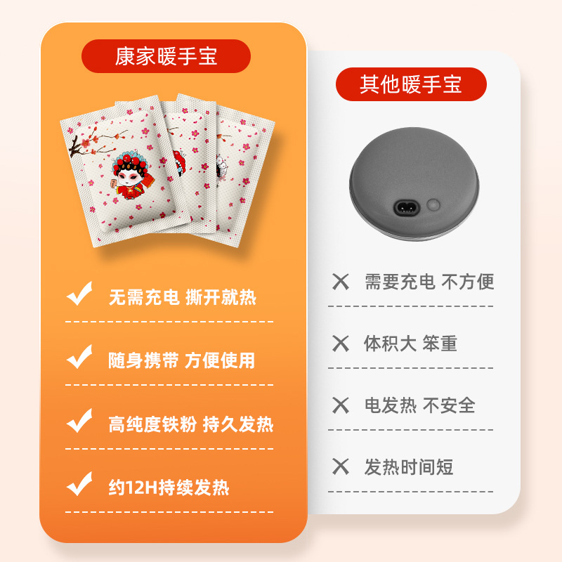 Warm Pure Large Warm Pack Disposable Heating Patch Processing Customized Handheld Hand Warmer Baby Patch Manufacturer