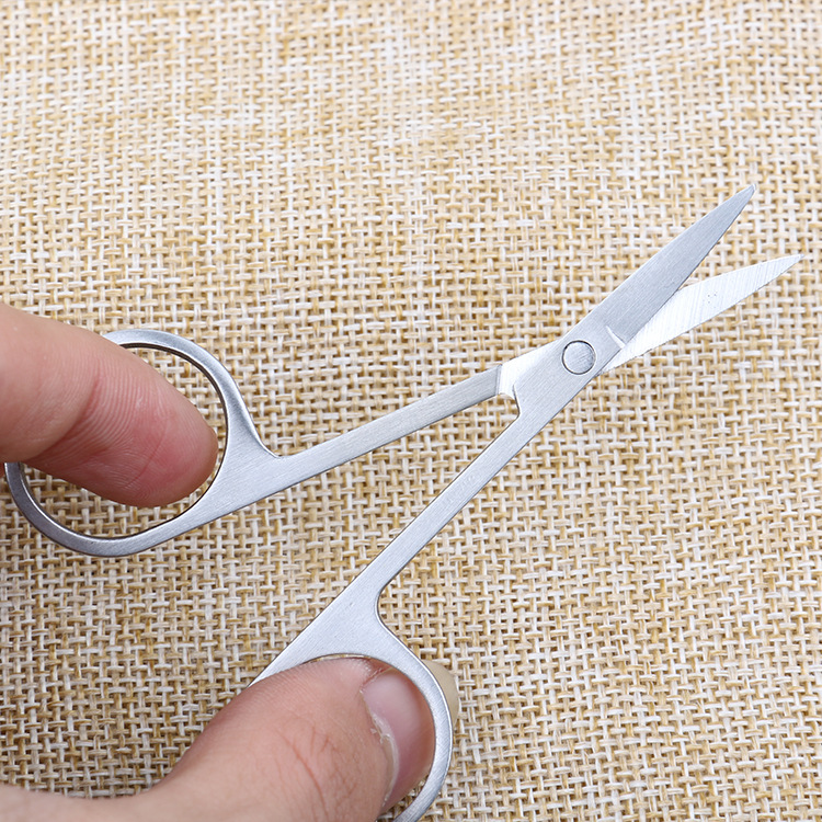 Eyebrow Scissors A-Cut Sharp Beauty Tool Household Pointed Eyebrow Trimming Scissors Nose Hair Scissors Stainless Steel Small Scissors