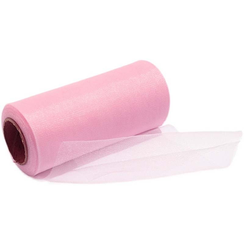 Super Soft Bright Silk American Mesh Roll Glitter Tulle Roll Hair Accessories Children's Clothing Fabric Tutu Yarn 6inch *25Y