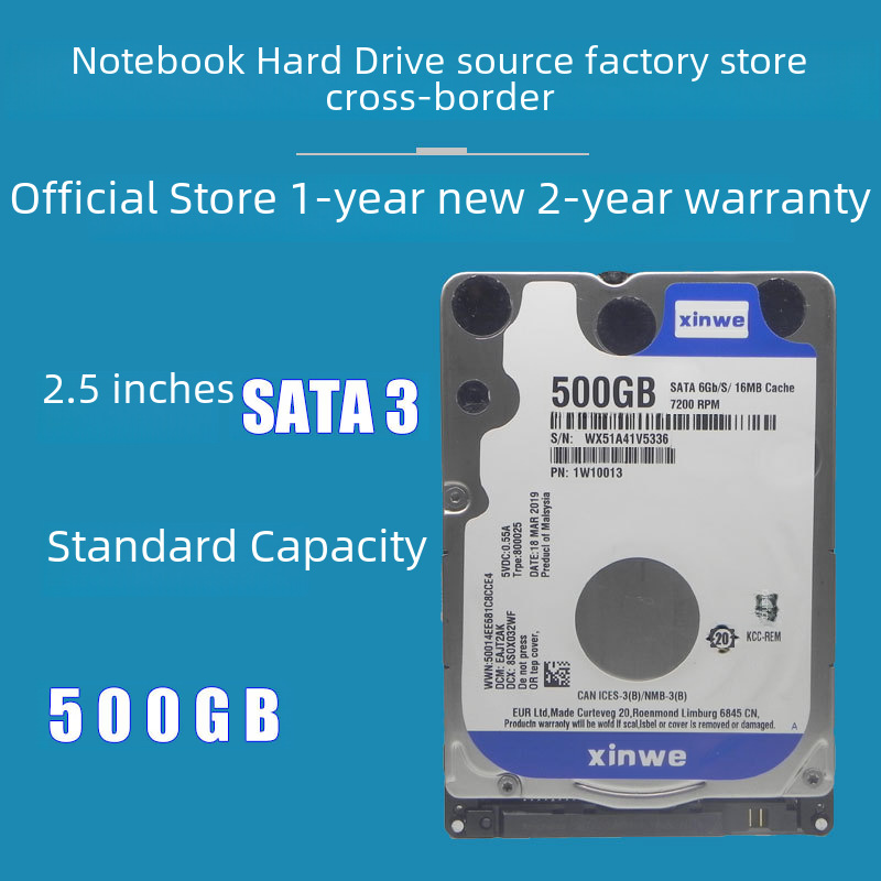 Laptop Hard Drive 500g Sata3 Mechanical Hard Drive Hard Drive Mechanical Hard Drive 2.5inch Hdd 500Gb