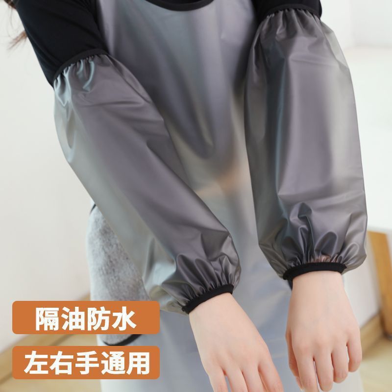 Soft Leather Waterproof Sleeves for Household Use, Oil-Proof and Dirt-Resistant, Unisex, Household Protective Sleeves, Transparent, Wear-Resistant, Work Anti-Fouling Sleeves