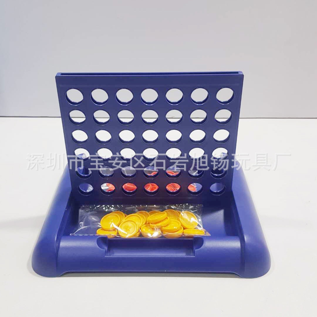 Hot selling tabletop board bingo game three-dimensional four-way chess early education puzzle parent-child interactive four chess toys