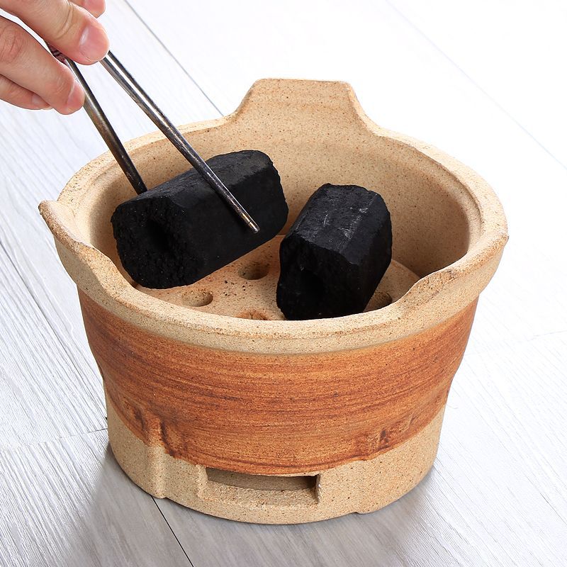 Indoor and Outdoor Charcoal Stove for Tea Brewing and Barbecue, Traditional Side Stove Charcoal Grill