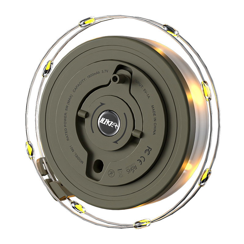 Cross-Border New Camping Style Tape Measure Light Led Atmosphere Light Charging Outdoor Tent Colorful String Light with Storage Camp Light