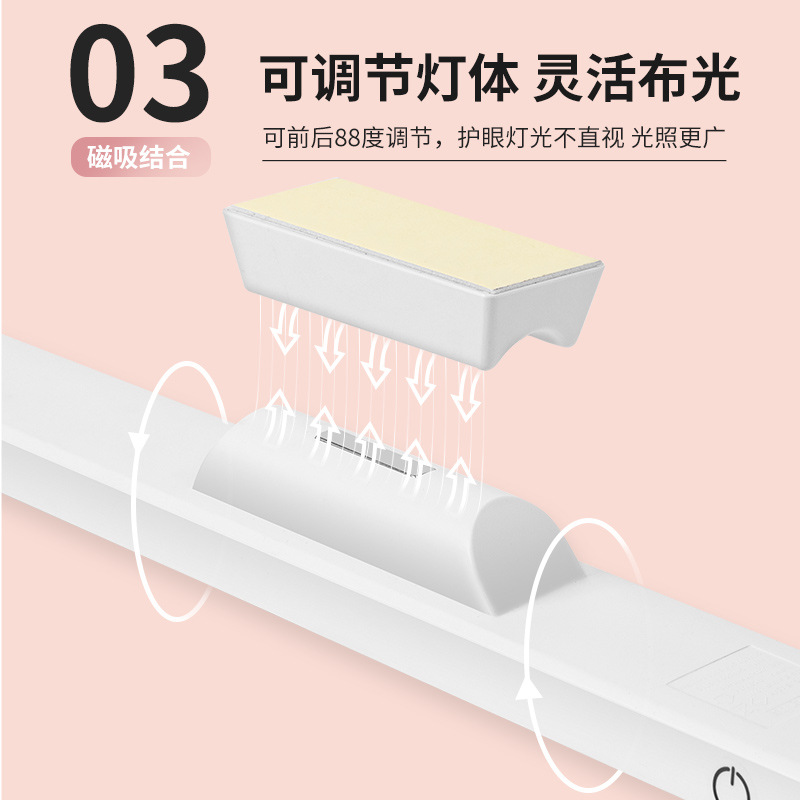 Cross-border desk lamp led cool dead lamp student learning desk lamp eye protection desk lamp bedroom desk lamp mirror headlight creative night light