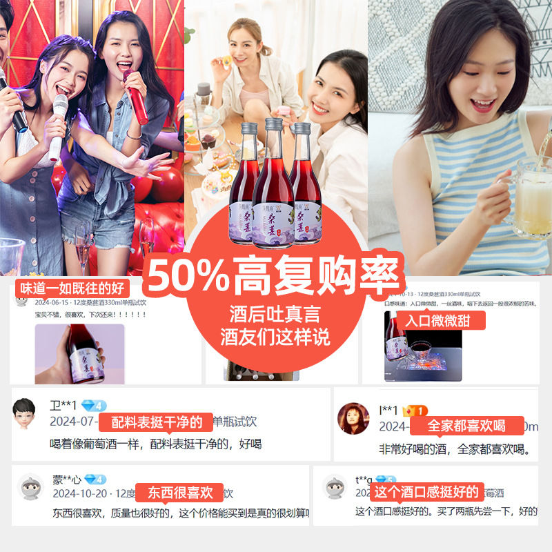 Customized Fruit Wine, Grapefruit, Slightly Tipsy Sweet Wine, Women's Low-Alcohol Wine, Green Plum, Blueberry, Fruity Wine, Oem Small Bottle Wine, Sample