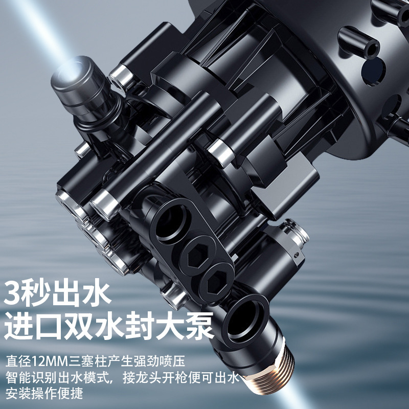 Cross-border multifunctional portable wireless car washing gun rechargeable lithium battery car washing machine outdoor high-pressure car washing water gun household