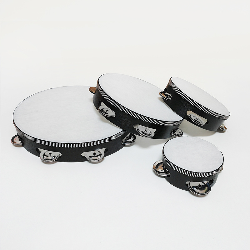 Orff percussion instrument single row tambourine 4-10 inch hand drum kindergarten children's performance instrument hand drum