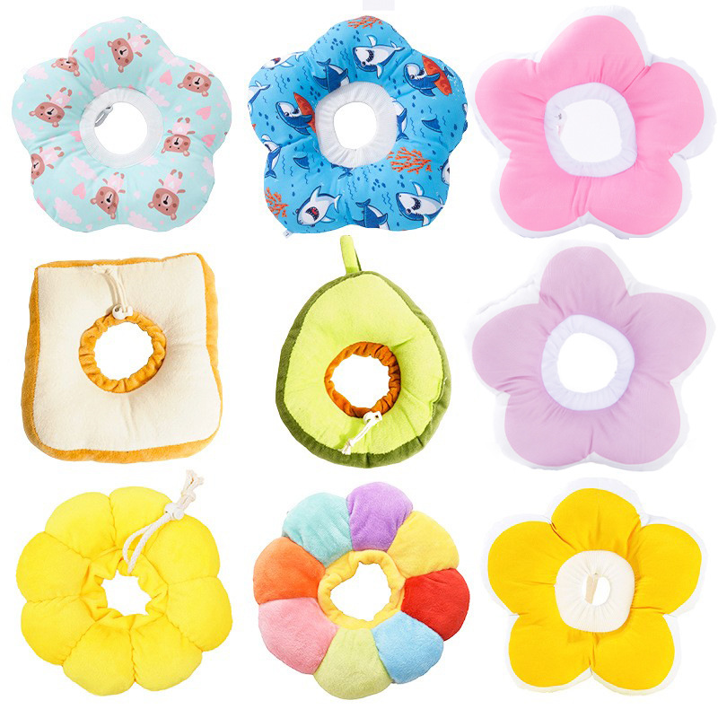 Мягкий ошейник для кошек и собак Elizabeth желтый подсолнечник стерилизация против облизывания и царапин