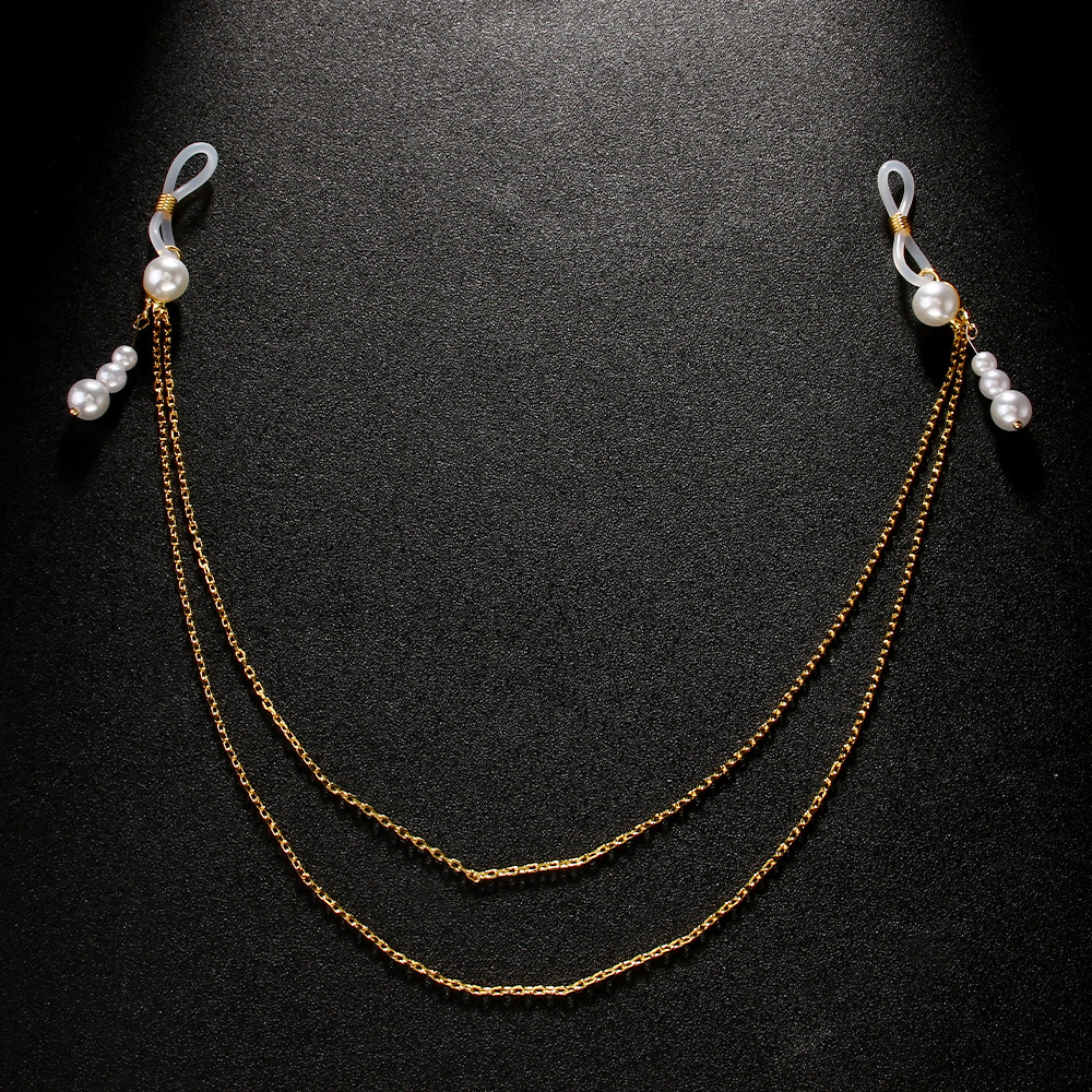 Amazon Explosions Pearl Pendant Nipple Chain Simple Sexy Body Chain Nightclub Party Body chain