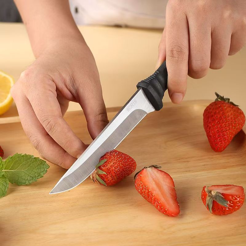 Portable outdoor knife camping knife outdoor camping barbecue small straight knife with K sheath hand meat knife fruit knife