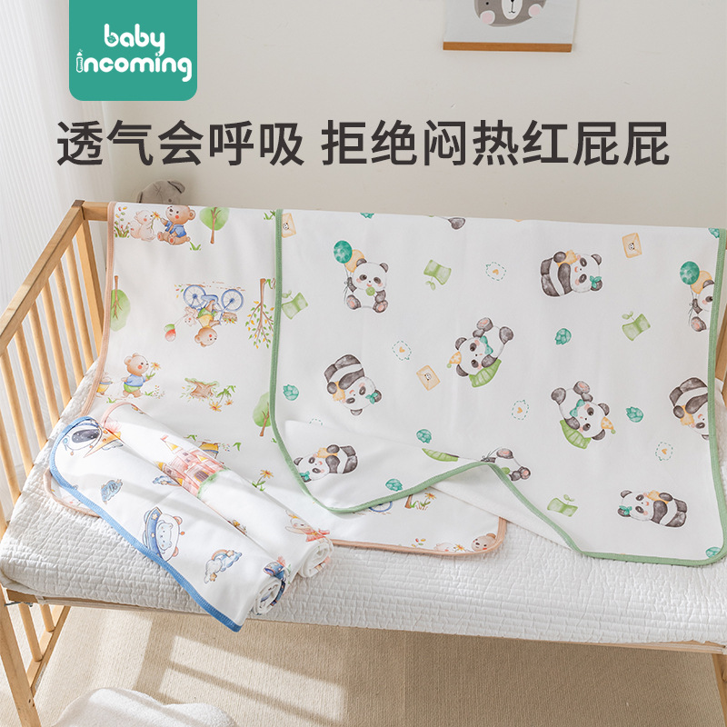 Combed Cotton Baby Diaphragm Pad Waterproof Washable Large Size Physiological Aunt Pad Newborn Baby Print Mattress