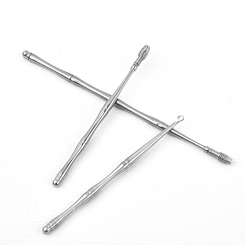 New in Stock Bamboo Ear Pick Household Ear Pick Ear Cleaning Tool Set Spiral Spring Ear Pick