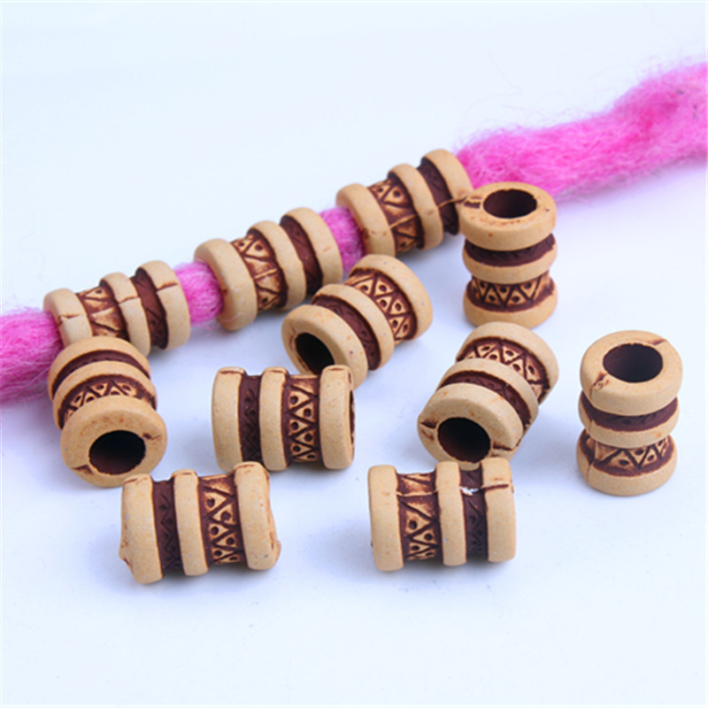 Аксессуары для волос, украшения для косичек, пластиковые бусины с большим отверстием для девочек