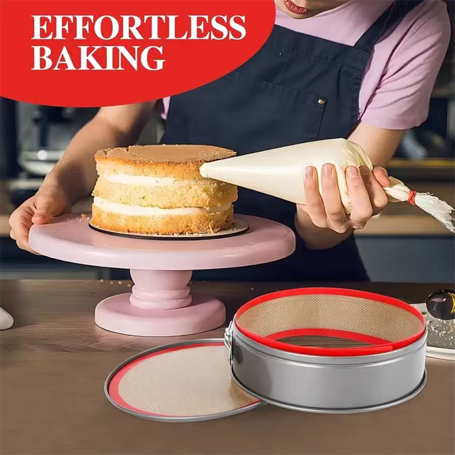 Fcm Certified Springfor Long Silicone Baking Mat for Frying Pans, Kitchen Frying Pan Mat, Spring Baking Tray Baking Mat
