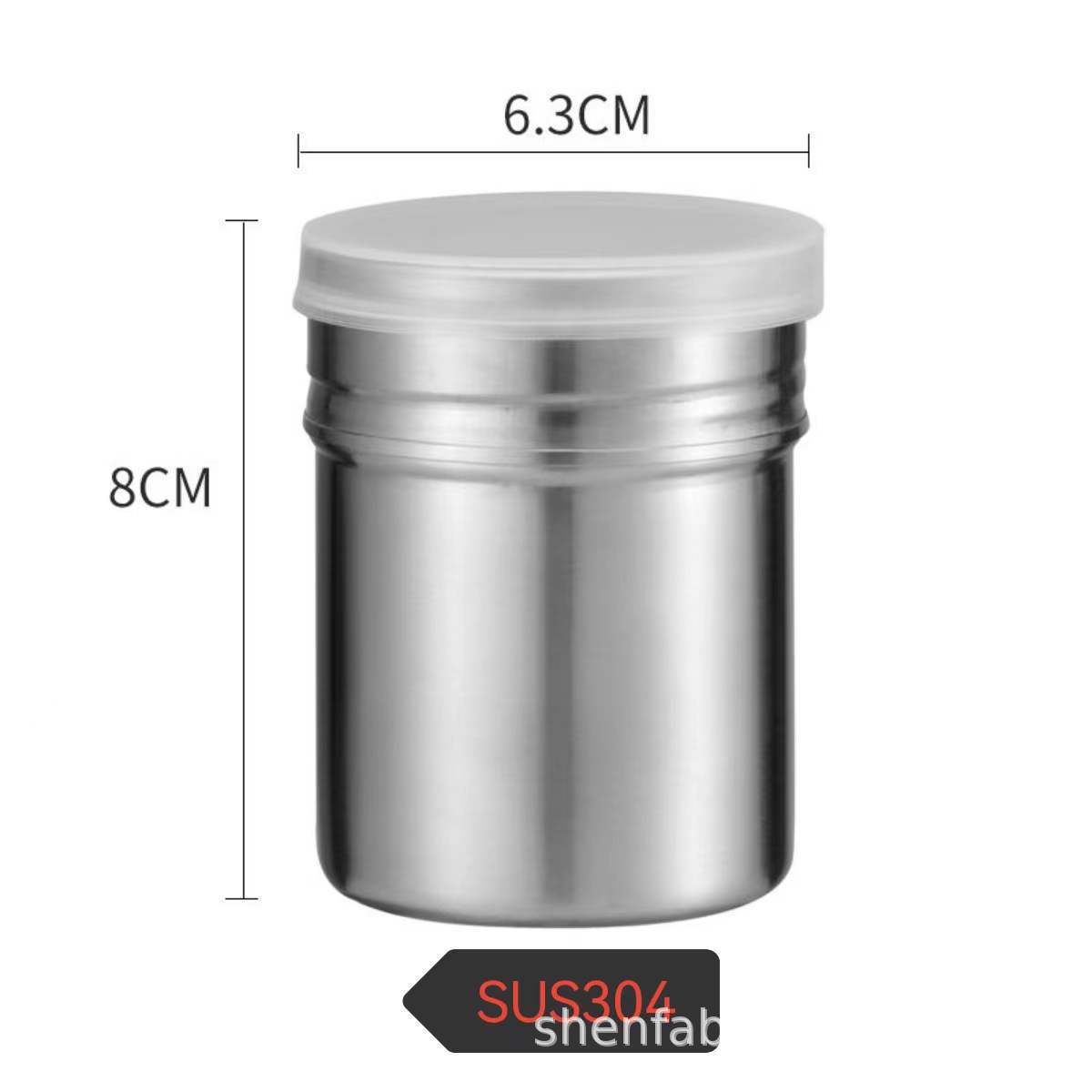 Stainless Steel Powder Can Fancy Coffee Powder Tube Powder Spreader Fine Mesh Powder Bottle Kitchen Seasoning Jar Direct Sale